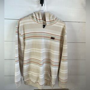 O'Neill Cream Hooded Pullover with Pastel Stripes